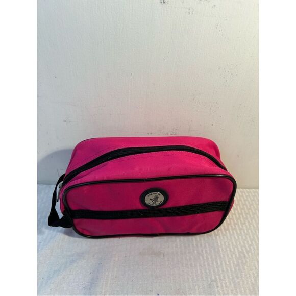 American Trunk Pink travel bag zipper toiletry cosmetic 11x7" - Picture 3 of 5